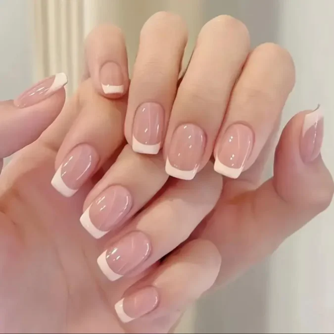 Classy Short French Nails
